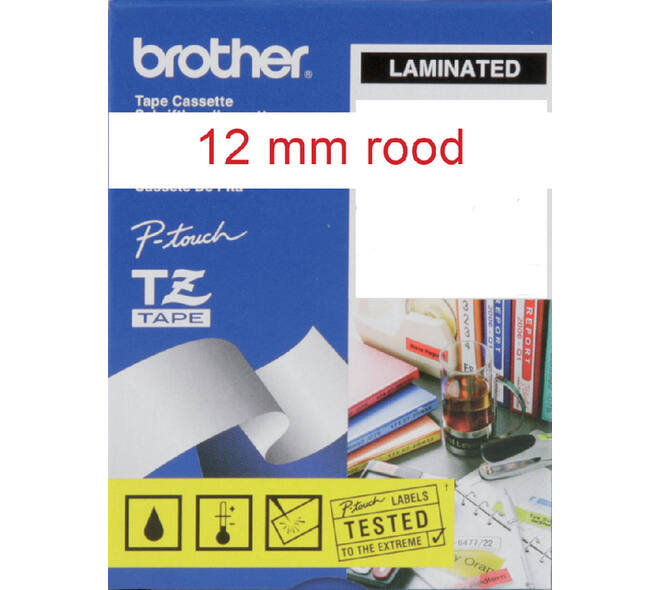 Labeltape Brother P-touch TZe-232 standaard 12mm rood op wit