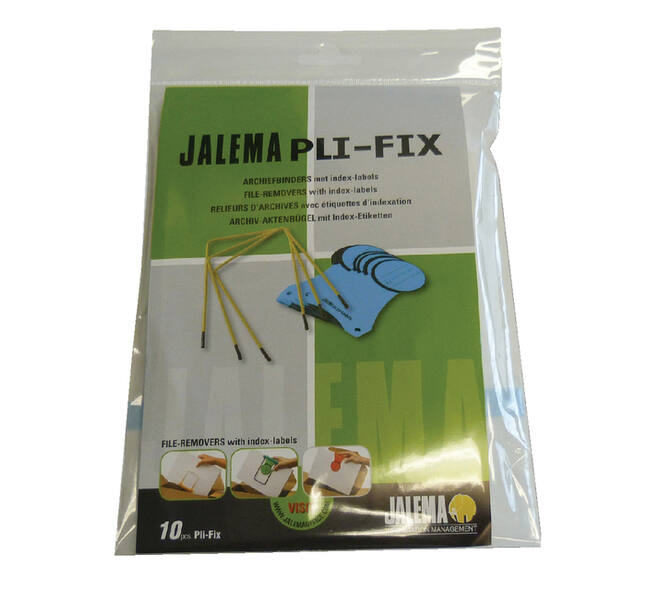 Archiefbinder JalemaClip Pli-fix geel 10 stuks
