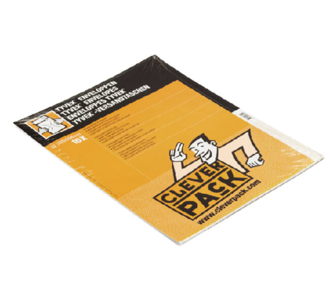 Envelop CleverPack Tyvek E4 305x394mm zelfklevend wit pak à 10 stuks