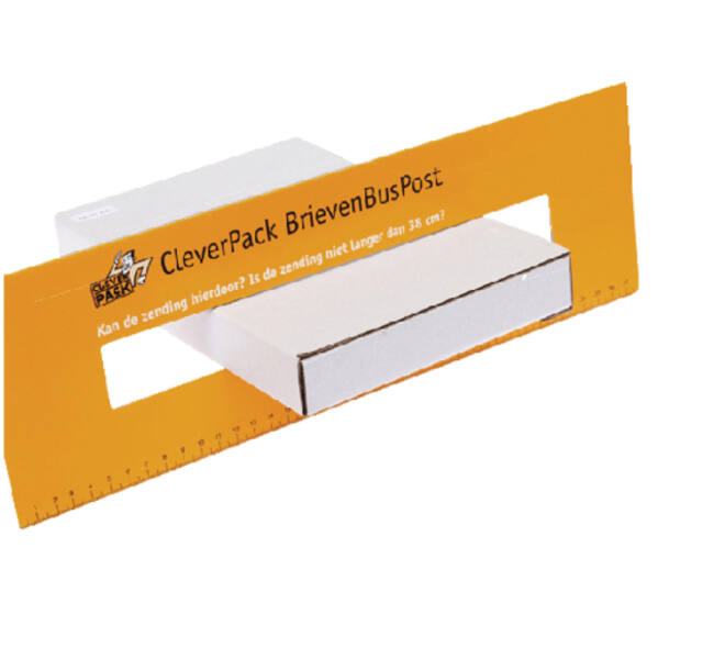 Brievenbusbox CleverPack A4 350x230x26mm karton wit pak à 5 stuks