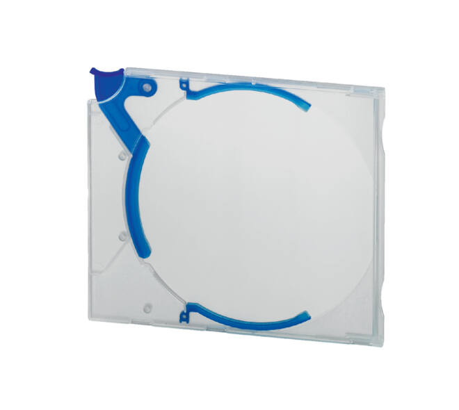 Cd opbergbox Quickflip standaard blauw 5 stuks