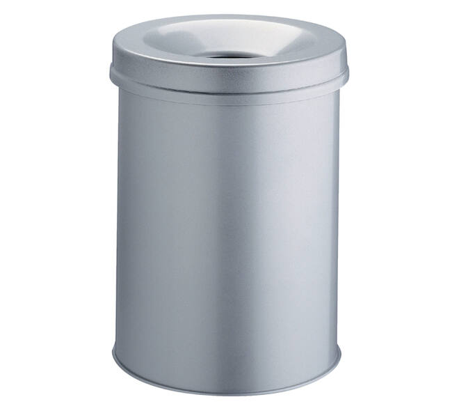 Papierbak met vlamdover Vepabins 15liter 26cm grijs