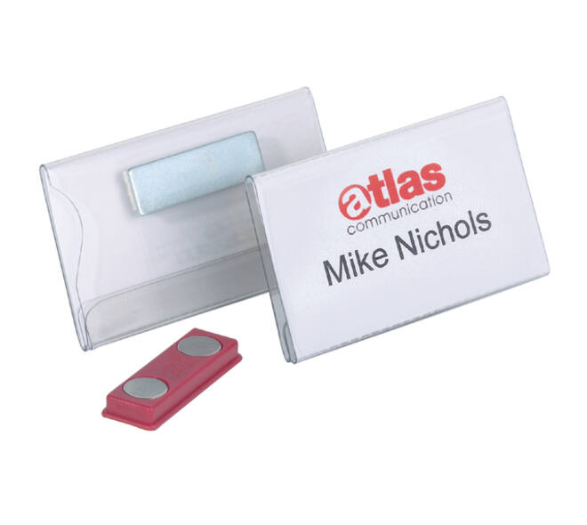 Badge Durable 8116 vlak met magneet 40x75mm