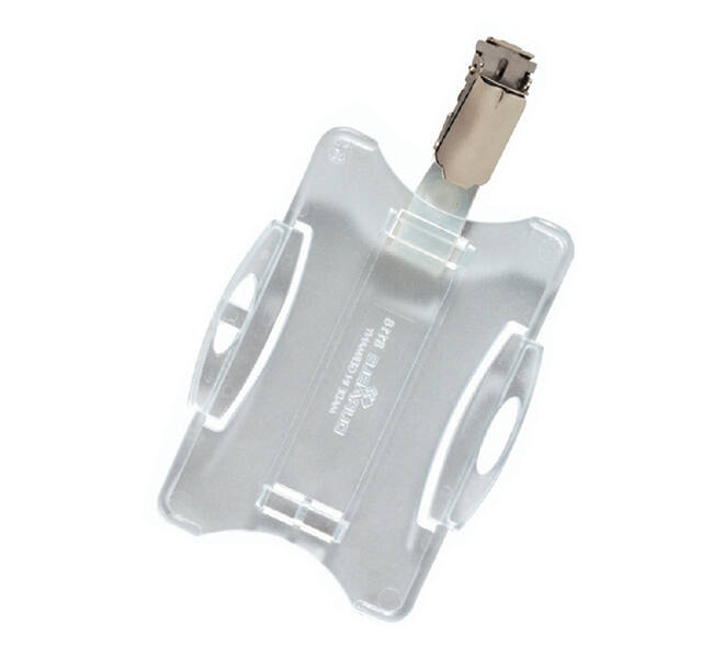 Veiligheidspashouder Durable 8118 open met clip 54x85mm