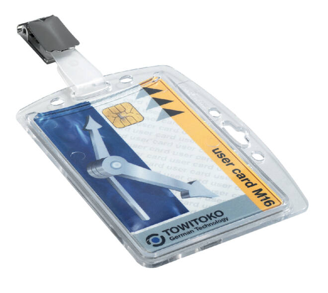 Veiligheidspashouder Durable 8005 dicht met clip 54x85mm