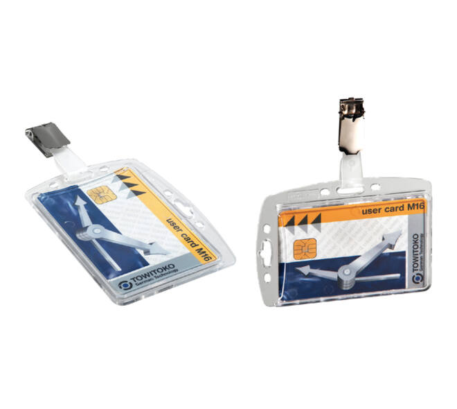 Veiligheidspashouder Durable 8005 dicht met clip 54x85mm