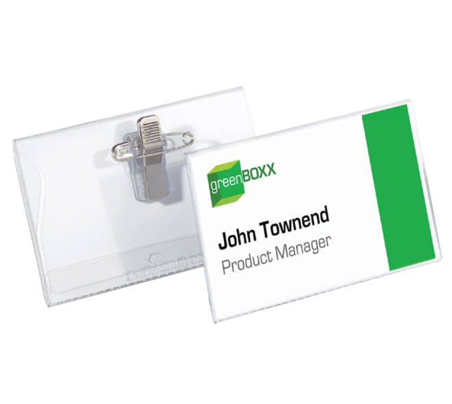 Badge Durable 8101 met combiklem 54x90mm