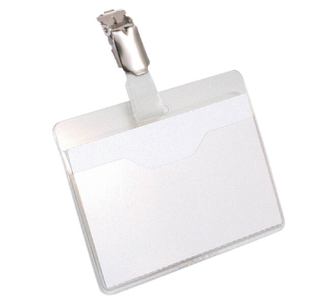 Badge Durable 8106 met clip liggend open 60x90mm