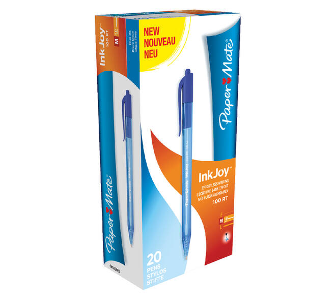 Balpen Paper Mate Inkjoy 100RT medium blauw