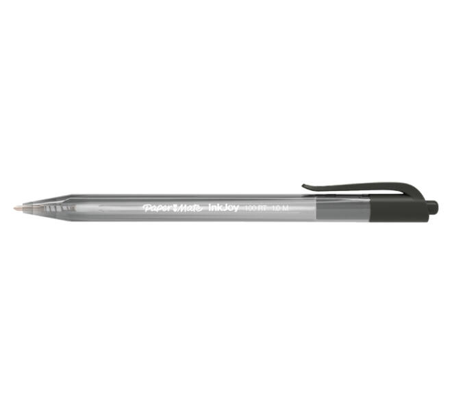 Balpen Paper Mate Inkjoy 100RT medium zwart valuepack 80+20 gratis