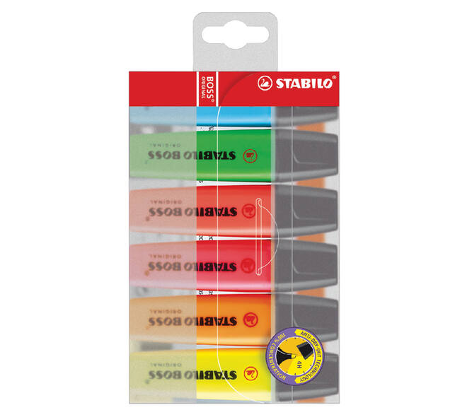 Markeerstift STABILO BOSS 70/6 assorti blister à 6 stuks