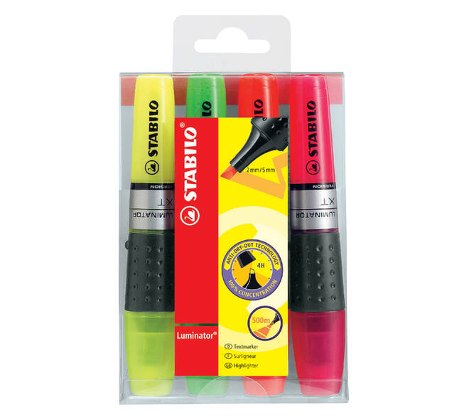 Markeerstift STABILO Luminator XT assorti 71/4 assorti etui à 4 stuks