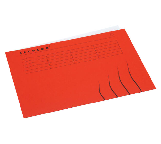 Vouwmap Secolor A4 100% gerecycled karton 250gr rood