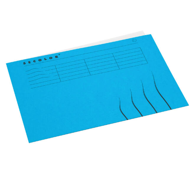 Vouwmap Secolor A4 100% gerecycled karton 250gr blauw