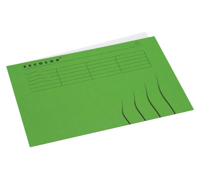 Vouwmap Secolor A4 100% gerecycled karton 250gr groen