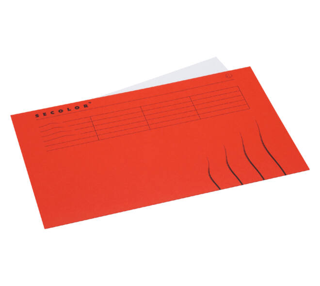 Vouwmap Secolor Folio 100% gerecycled karton 250gr Rood