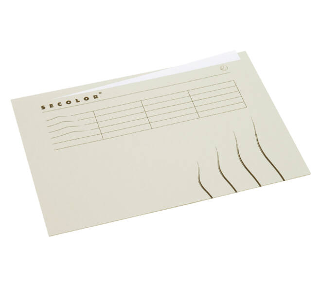 Vouwmap Secolor met tabrand A4 100% gerecycled karton 250gr Grijs