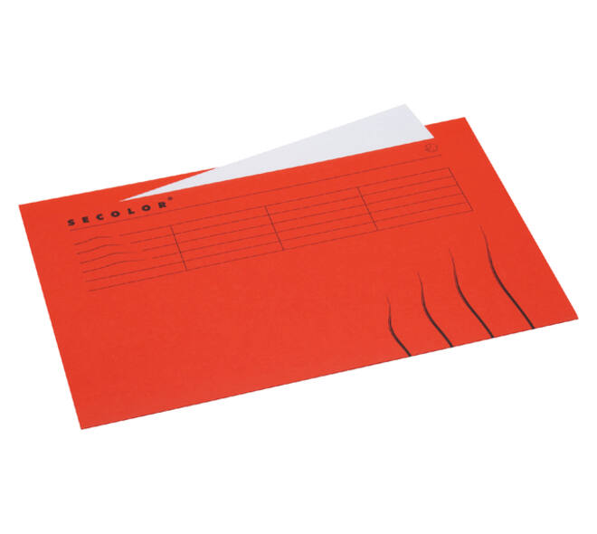 Vouwmap Secolor met tabrand Folio 100% gerecycled karton 250gr rood