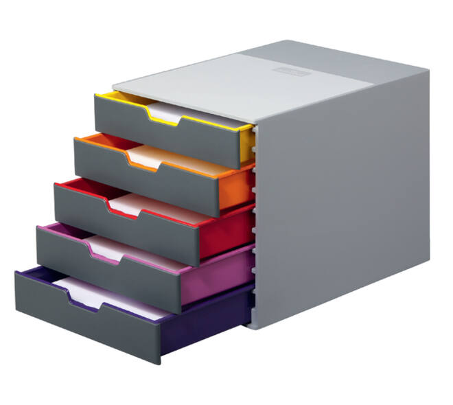 Ladenbox Durable Varicolor 5 laden grijs