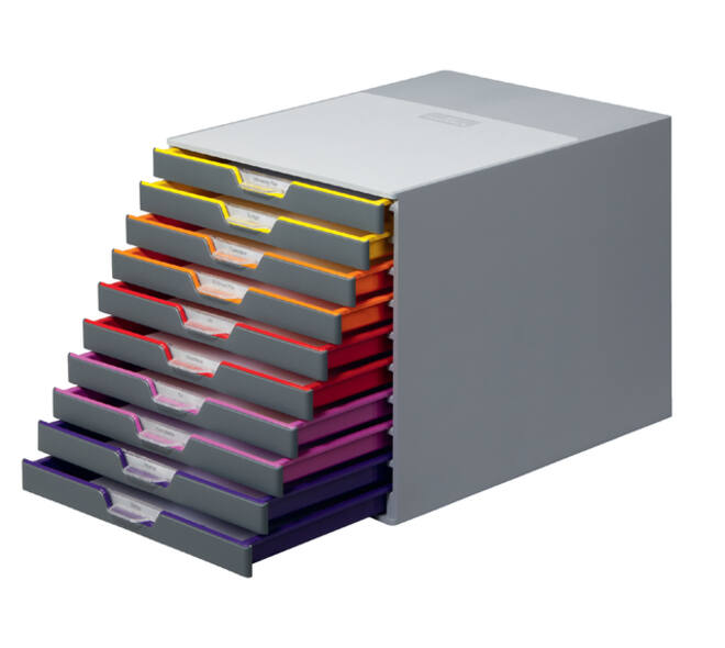 Ladenbox Durable Varicolor 10 laden grijs