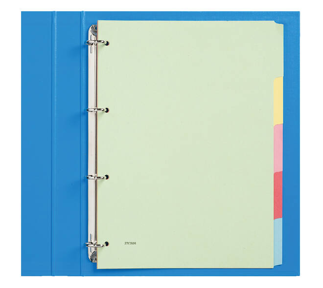 Tabbladen Qbasic 4-gaats 5-delig assorti karton