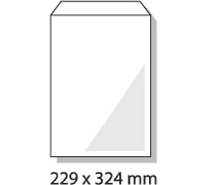 Envelop Hermes akte C4 229x324mm gegomd wit doos à 250 stuks