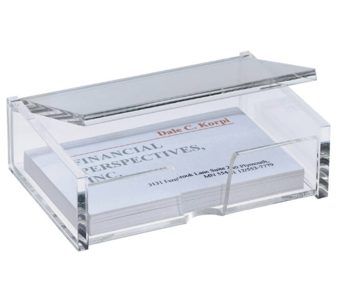 Visitekaartbox Sigel VA112 voor 80 kaarten 90x58mm acryl glashelder
