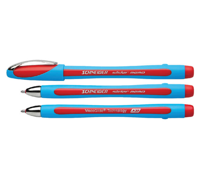 Balpen Schneider Slider Memo extra breed rood