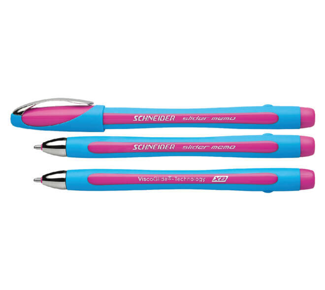 Balpen Schneider Slider Memo extra breed roze