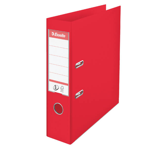 Ordner Esselte No.1 Power VIVIDA 75mm 30% gerecycled PP folie rood