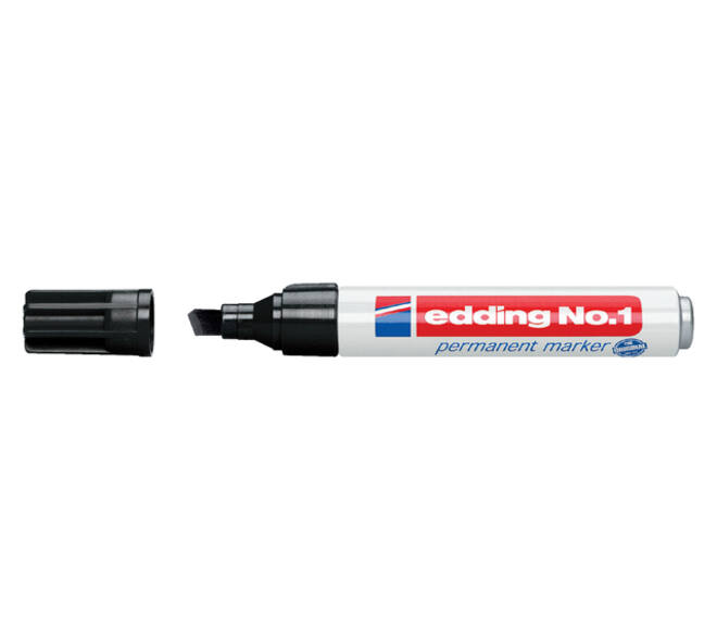 Viltstift edding 1 schuin 1-5mm zwart