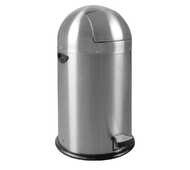Afvalbak EKO Kickcan 33 liter mat RVS