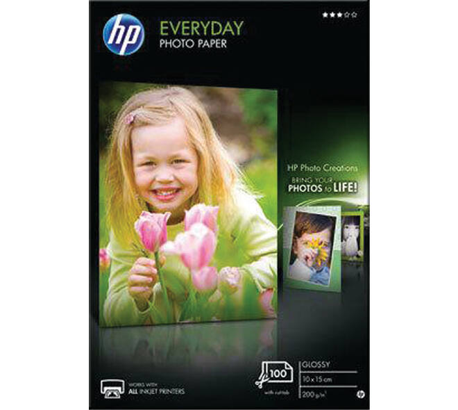 Inkjetpapier HP CR757A 10x15cm photo glossy 200gr 100 vel