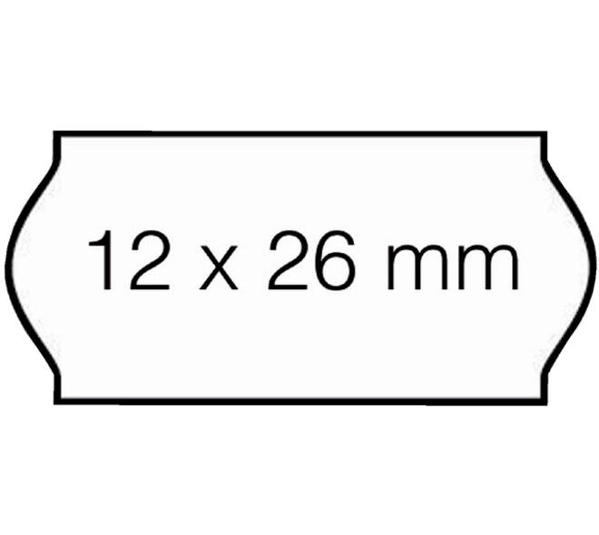 Prijsetiket 12x26mm Open-Data C6 permanent wit 1500 stuks