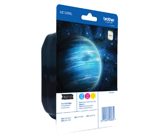 Inktcartridge Brother LC-1280XLRBWBP 3 kleuren