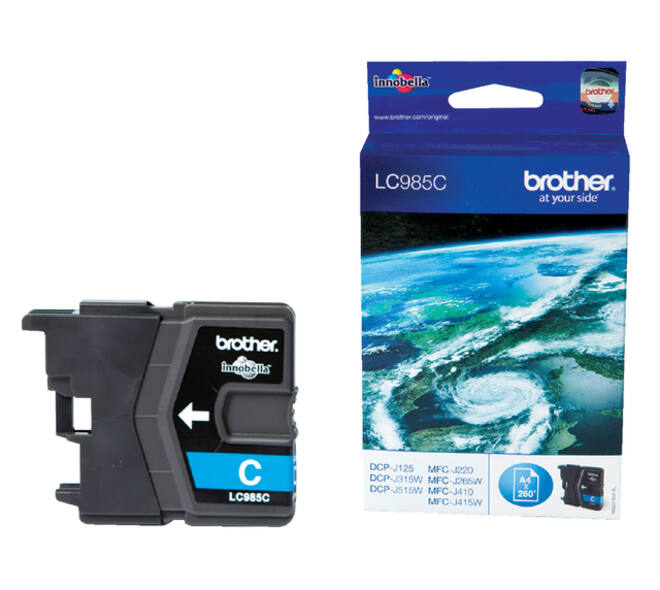 Inktcartridge Brother LC-985C blauw