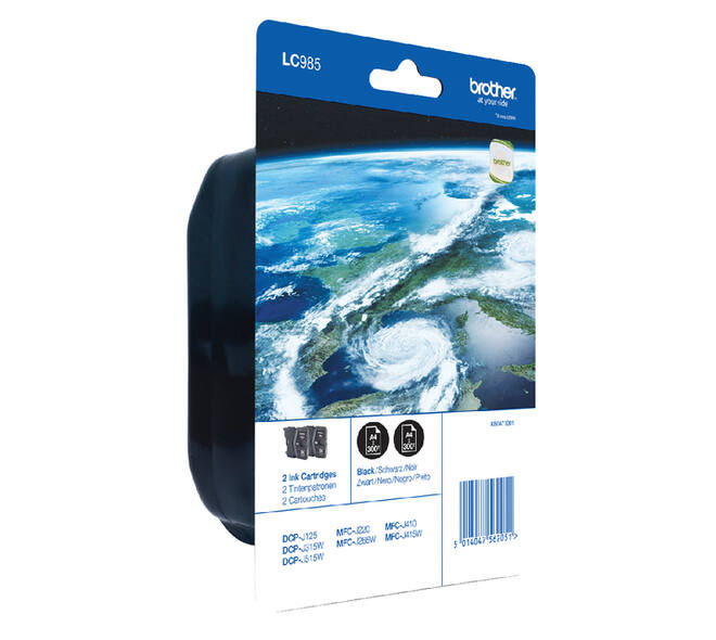 Inktcartridge Brother LC-985BK2 zwart 2x