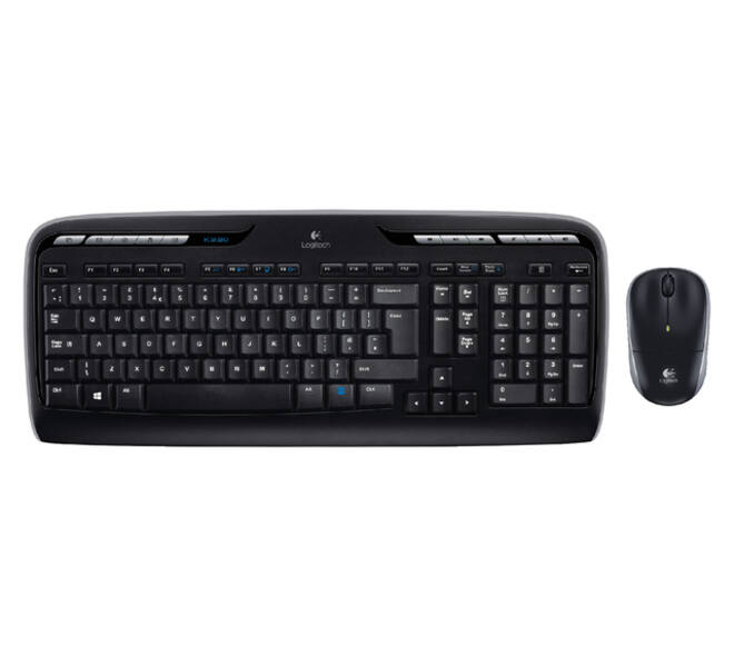 Toetsenbord- en muisset Logitech MK330 draadloos QWERTY zwart