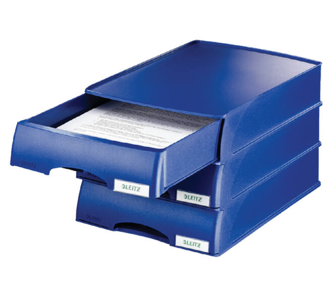 Brievenbak Leitz Plus met lade A4 maxi blauw