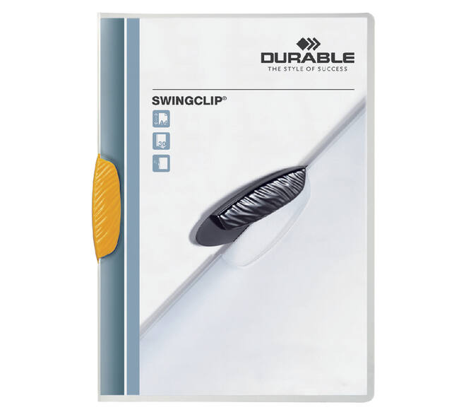 Klemmap Durable Swingclip 30 vellen geel