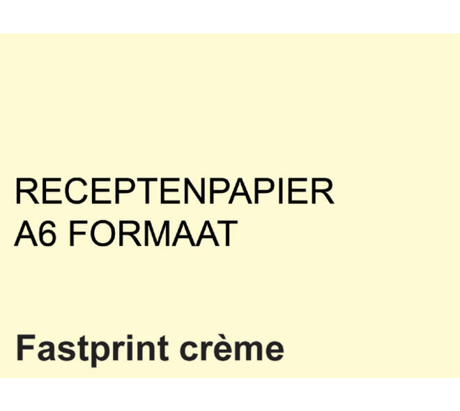 Receptpapier Fastprint A6 80gr creme 2000 vel