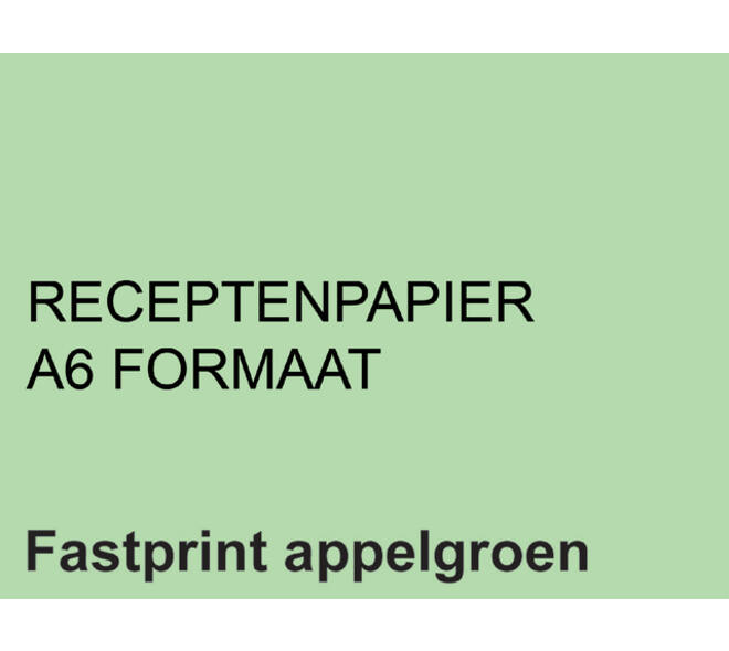 Receptpapier Fastprint A6 80gr appelgroen 2000 vel