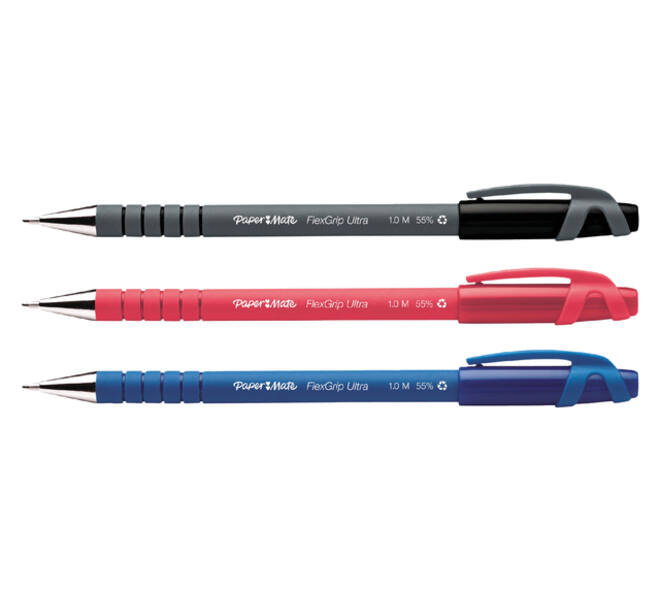 Balpen Paper Mate Flexgrip Ultra stick medium blauw