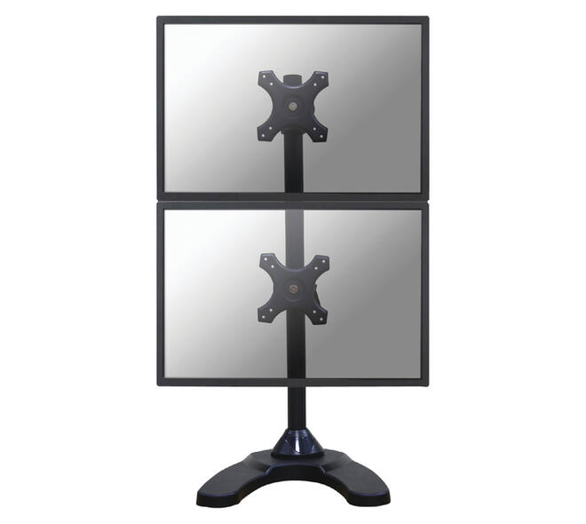 Monitorarm Neomounts D700DDV 2x10-27" verticaal op voet zwart