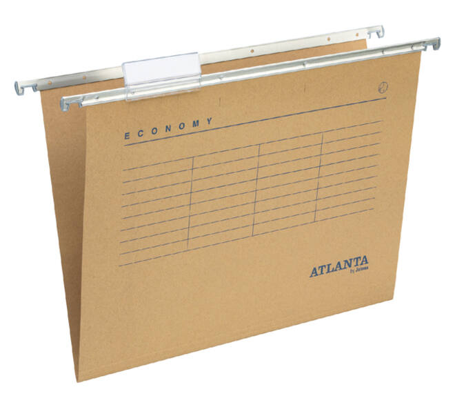 Hangmap Djois Economy recycled foolscap V-bodem bruin 25 stuks