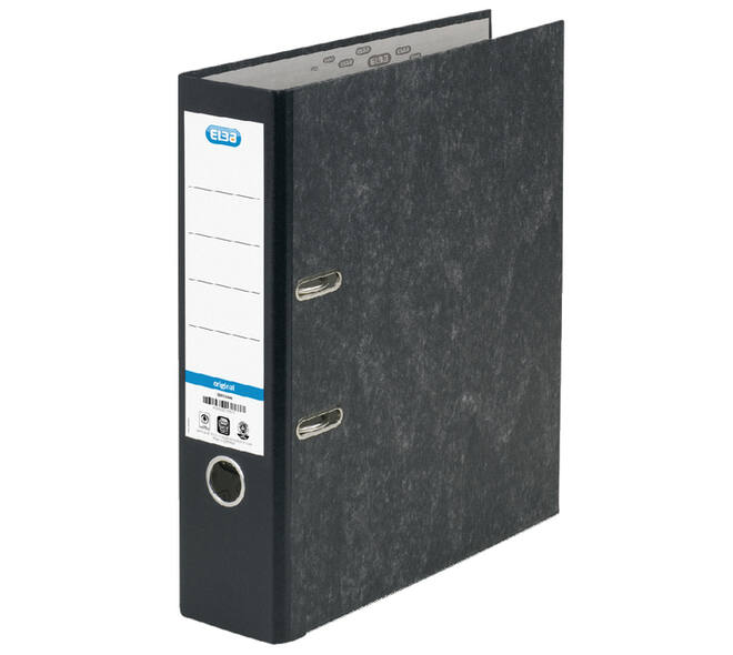 Ordner Elba Smart Original A4 80mm karton zwart gewolkt