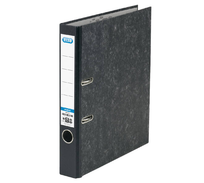 Ordner Elba Smart Original A4 50mm karton zwart gewolkt