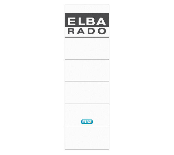 Rugetiket Elba breed 59x190mm zelfklevend wit/grijs 10 stuks
