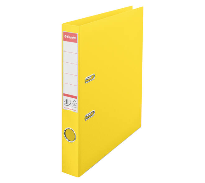 Ordner Esselte No.1 Power VIVIDA 50mm 30% gerecycled PP folie geel
