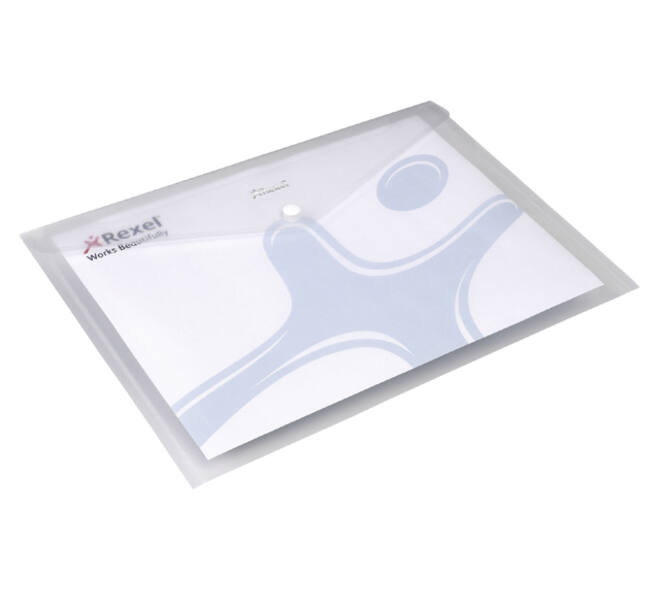 Enveloptas Rexel ice A4 transparant 5 stuks